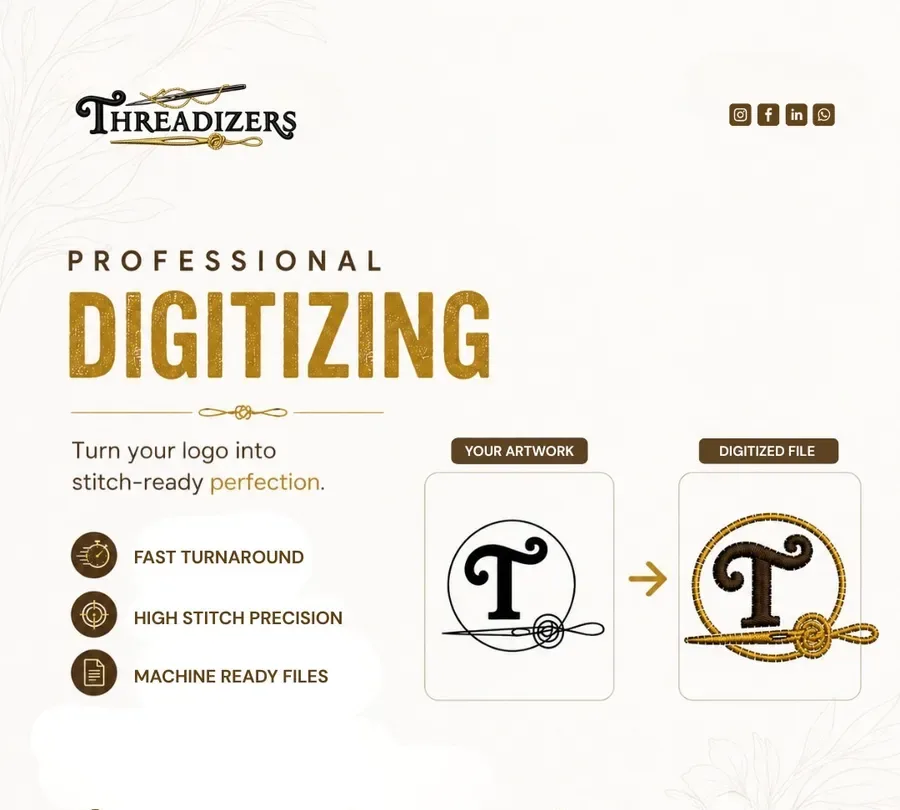 Embroidery Digitizing by Threadizers